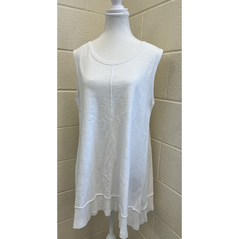 Joh‎ White Tank Women's Size Medium Boho Tank